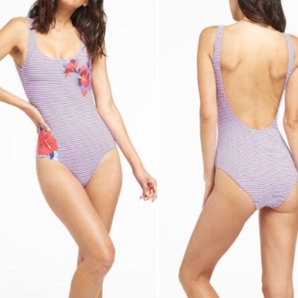 Onia Kelly Hibiscus One Piece Swim Suit NWT XL